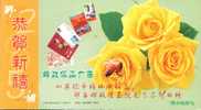 Insect Honeybee Rose Flower    , Prepaid Card , Postal Stationery - Honingbijen