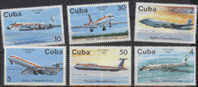 1988 CUBA PLANES 6V STAMP - Unused Stamps