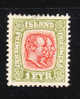 Iceland 1907-08 Kings Christian IX & Frederik VIII 1e Perf 13 Used - Gebraucht