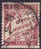 1884 TAXES YT N°25 OBLITERE TRES LEGER PLI EN BAS A DROITE - 1859-1959 Usati