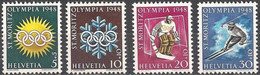 SWITZERLAND..1948..Michel #  492-495...MLH. - Nuevos