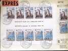 BLOC EUROPA  1977 En   Recommandé Expres Circulé - Postmarks