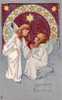 CPA BELLE FANTAISY FANTAISIE GAUFFREE EMBOSSED " Christmas "  Raphael Tuck N° 8350 ANGE ANGEL TBE - Tuck, Raphael