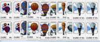 BALLONS 1984   ZAIRE En Blocs De 4   Cote 54 Euros - Unused Stamps