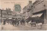 SANCOINS 18 LE MARCHE AUX VEAUX CACHET POSTAL 1906 SUPERBE Cad Sancoins - Sancoins