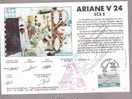ARIANE  .Encart VOL.24 ..(INSAT-1C ).21.12.1988 - Europe