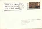 Ship, Queen Mary,  Navy, Militaria, Slogan, High Sea Mail - Marítimo