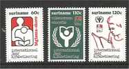 Suriname - Scott 852-854 (mint)  Unesco - UNESCO