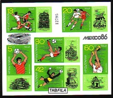 BULGARIA - 1986 - Coup Du Mond De Footballe - Mexico'86 - PF ** - Blokken & Velletjes