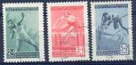 YU 1948-557-9 ATLETIC, YUGOSLAVIA, 3v, Used - Usados