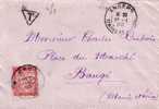 TAXE BANDEROLE 30c / LETTRE D'ANGER 29-1-1902 - 1859-1959 Storia Postale