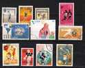 Lot De Timbres Basket Avec Pays Equateur Gambie Rwanda Bas9r - Pallacanestro