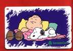 Japan Japon  Telefonkarte Télécarte Phonecard Telefoonkaart   Hund Beagle Snoopy Peanuts  Sanwa - Comics