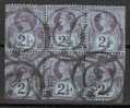 GREAT BRITAIN 1887 YT#95 Block Of 6 Used @ - Oblitérés