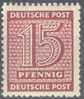 Westsachsen 1945 Freimarken Ziffern II 15 Pf Mi 133 X Wa / Sc 14N8 / YT 14 Postfrisch/MNH/neuf Sans Charniere - Mint