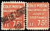 Paketmarken Colis Postaux  Mi.N° 78 Gestempelt, Cérés N° 98, Dallay N° 95 Von 1932 !!!! 2 X  Gestempelt /oblit., !!!! - Neufs
