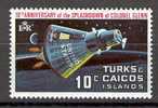 TURKS ET CAICOS 10° ANNIVERSAIRE AMERISSAGE DE GLENN CAPSULE EN ORBITE - United States