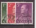 NORGE / Norvège, 1958-60 Roi Olaf V , Yvert N° 386,388,389 Obl  Cachets à Date ;papier Fluo? ; TB - Used Stamps