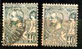 Monaco Mi.N° + Dallay N° 17 1891Freimarken: Fürst Albert I  Gestempelt 2 Marken / Deux Timbres - Otros & Sin Clasificación