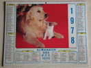 Calendrier De La Poste - ALMANACH PTT 1978 - LAVIGNE - Aisne 02 - Enfants & Animaux - Excellent état - Tamaño Pequeño : 1971-80