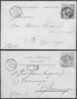 N°72/73 - 10 Centimes (les 2 Nuances) Obl. Sc ANVERS S/2 Cartes Au Tarif Imprimé à Destinationde Groningen (Pays-Bas) Le - 1894-1896 Esposizioni