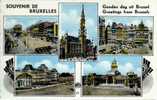 CPA. SOUVENIR DE BRUXELLES. GOEDEN DAG UIT BRUSSEL. GREETING FROM BRUSSELS. DATEE 1961. DENTELLEE. - Multi-vues, Vues Panoramiques
