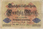 50 Mark Darlehenskassenschein Currency 1914 - 50 Mark