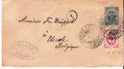 Fs018/ FINNLAND -  U 36 A, Viborg-Belgien 1895, + Marke 3 K. (F. 37) - Lettres & Documents