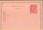 P133-007 - Entier Postal - Carte Lettre N° 7 De 1889 - éffigie Du Roi - Perforation B - 10 C. Rose Sur Rose - Letter-Cards