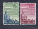 V74 - VATICANO 1958, Posta Aerea " Cupoloni 2 " La Serie N. 33/34  *** - Poste Aérienne