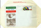 ITALIA 1983 AEROGRAMMA 19: II CENTENARIO ESPERIMENTO VOLO IN PALLONE LONDRA 1883. NUOVO**MNH, BORDI NON PIEGATI - Mongolfiere