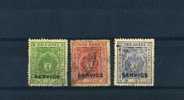 - INDE . TIMBRES DE SERVICE DE BHOPAL 1908 . OBLITERES - Bhopal