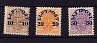Suède 1920, Poste Aérienne , N° 1 / 3 Neuf  Cote 36 E - Unused Stamps
