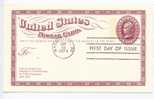 USA Postal Stationery FDC 100th Anniversary First US Postal Card 14-9-1973 - 1961-80