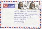 Great Britain Air Mail Cover Sent To Denmark (the Stamps Damaged) - Ohne Zuordnung