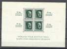 GERMANY HITLER 1937, SHEETLET  KULTURSPENDE 1937, HINGED - Bloques