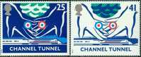 GB - UK, 1994, Yv. 1759 - 1761, Channel Tunnel Manche Eurostar TGV Train MNH ** - Other (Earth)