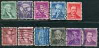 ● U.S.A. - ( U.S.P.)  - 1954 / 61  -   N. 818 . . . . Usati  ,  Serietta  -  Lotto  1038 - Used Stamps