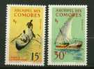 Comores ** N° 33 - 34 - Embarcations - Other & Unclassified