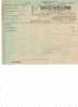 Facture De La Manufacture De Caoutchouc MICHELIN De Clermont Ferrand ét De 1947 - Cars