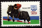 USA   N° 1256  * *  Jo 1980  Equitation  Cheval Hippisme - Hippisme