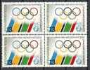 BULGARIA \ BULGARIE - 1984 - 90 An.du Comite Olimpique International - Bl De 4** - Unused Stamps