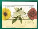 FLOWERS - ROSES  - AMERICA UPAEP - VF ARGENTINA 2008 SOUVENIR SHEET - I  - With Real FLORAL SAVEUR - Blocks & Kleinbögen