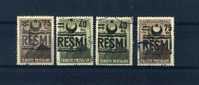 - TURQUIE . ENSEMBLE DE TIMBRES  DE SERVICE DE 1955 OBLITERES - Used Stamps