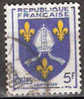 Timbre France Y&T N°1005 (02) Obl.  Armoirie De Saintonge.  5 F. Outremer Et Jaune. Cote 0,15 € - 1941-66 Wapenschilden