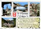 Alpes Maritimes - Saint Etienne De Tinée - Carte Multivues Avec Texte En Lettres Gothiques Et Blason - Saint-Etienne-de-Tinée