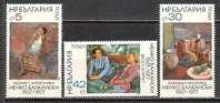 BULGARIA \ BULGARIE - 1984 - Hommage A Nenko Balkansky - Peintre Tableaux - 3v** - Unused Stamps