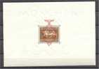 GERMANY REICH, OVERPRINTED SOUVENIR SHEET BROWN RIBBON 1937, NEVER HINGED - Blocks & Kleinbögen