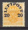 Sweden 1920 Mi. 139x Wz. 2x Service Stamp Overprinted Airmail Luftpost Luchtpost Par Avion MH - Ongebruikt