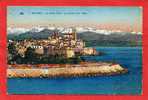 ANTIBES 1933 VIEILLE VILLE CHAINE DES ALPES CARTE EN BON ETAT - Antibes - Vieille Ville